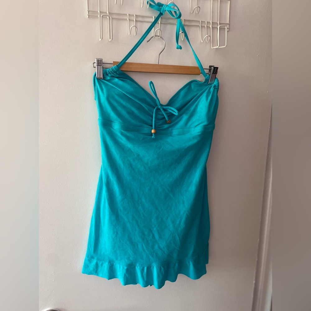 NWT Mainstream Blue/Turquoise swim dress 16